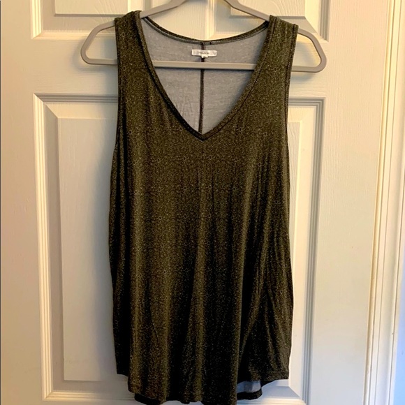 Maurices Patterned Olive Green Sleeveless Top XLarge - Picture 1 of 4